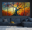 Mosaic Tree Canvas Wall Art – Vibrant Stained Glass-Inspired by MyGreatCanvas | Canvas Wall Art Prints | Photo Prints & Wall Decor