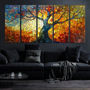 Mosaic Tree Canvas Wall Art – Vibrant Stained Glass-Inspired by MyGreatCanvas | Canvas Wall Art Prints | Photo Prints & Wall Decor