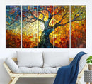 Mosaic Tree Canvas Wall Art – Vibrant Stained Glass-Inspired by MyGreatCanvas | Canvas Wall Art Prints | Photo Prints & Wall Decor