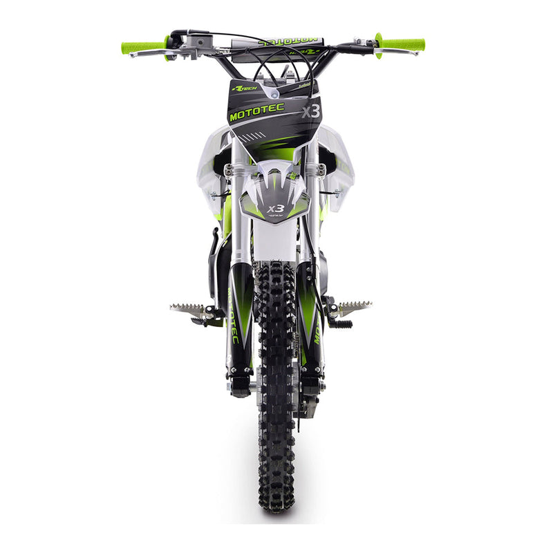 MotoTec X3 125CC 4-Stroke Green Gas-Powered Dirt Bike (95731462)