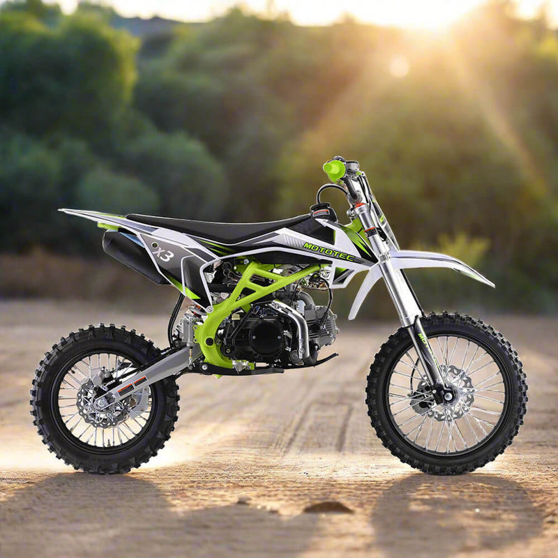 MotoTec X3 125CC 4-Stroke Green Gas-Powered Dirt Bike (95731462)