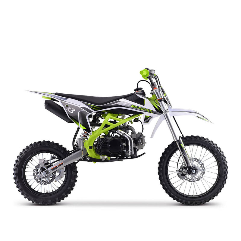 MotoTec X3 125CC 4-Stroke Green Gas-Powered Dirt Bike (95731462)
