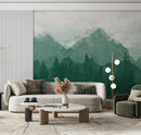 Serene Mountain Forest Wallpaper - Tranquil Green Landscape Mural