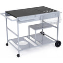 Movable Grill Table with 2 Spice Containers and Station for Backyard and BBQ by LJGDeals