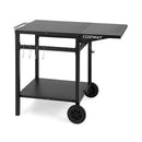 Movable Outdoor Grill Cart with Folding Tabletop and Hooks-Black by LJGDeals