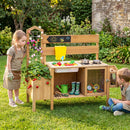Wooden Mud Kitchen for Kids with Detachable Bird Cage