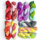 Hand Dyed Cotton Yarn Multi-Colored | DK Weight 100 Grams, 200 Yards, 4 Ply by Revolution Fibers