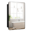 20 x30 Inch Multi-Functional Bathroom Mirror Cabinet with Adjustable Shelves-Black by DirectDeals