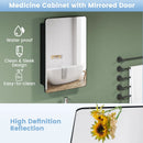 20 x30 Inch Multi-Functional Bathroom Mirror Cabinet with Adjustable Shelves-Black by LJGDeals