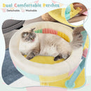 Multi-Layer Cat Tree with 2 Removable Perches Scratching Posts-Color by LJGDeals