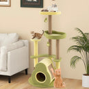Freestanding Multi-level Avocado Cat Tower with Private Condo-Green by LJGDeals