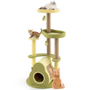 Freestanding Multi-level Avocado Cat Tower with Private Condo-Green by LJGDeals