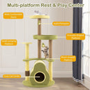 Freestanding Multi-level Avocado Cat Tower with Private Condo-Green by LJGDeals
