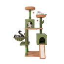 Multi-level Cactus Cat Tree with Scratching Posts Ladder Double Condos and Toys Bed-Green by LJGDeals
