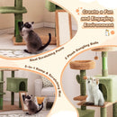 Multi-level Cactus Cat Tree with Scratching Posts Ladder Double Condos and Toys Bed-Green by LJGDeals