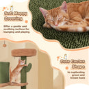 Multi-level Cactus Cat Tree with Scratching Posts Ladder Double Condos and Toys Bed-Green by LJGDeals
