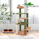 Multilevel Cat Tree with Scratching Posts and Rope Plush Perch Toy Bed-Green by LJGDeals