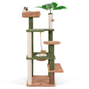 Multilevel Cat Tree with Scratching Posts and Rope Plush Perch Toy Bed-Green by LJGDeals