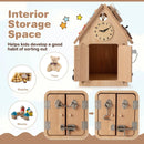 Multi-purpose Busy House with Sensory Games and Interior Storage Space by LJGDeals