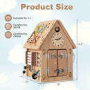 Multi-purpose Busy House with Sensory Games and Interior Storage Space by LJGDeals