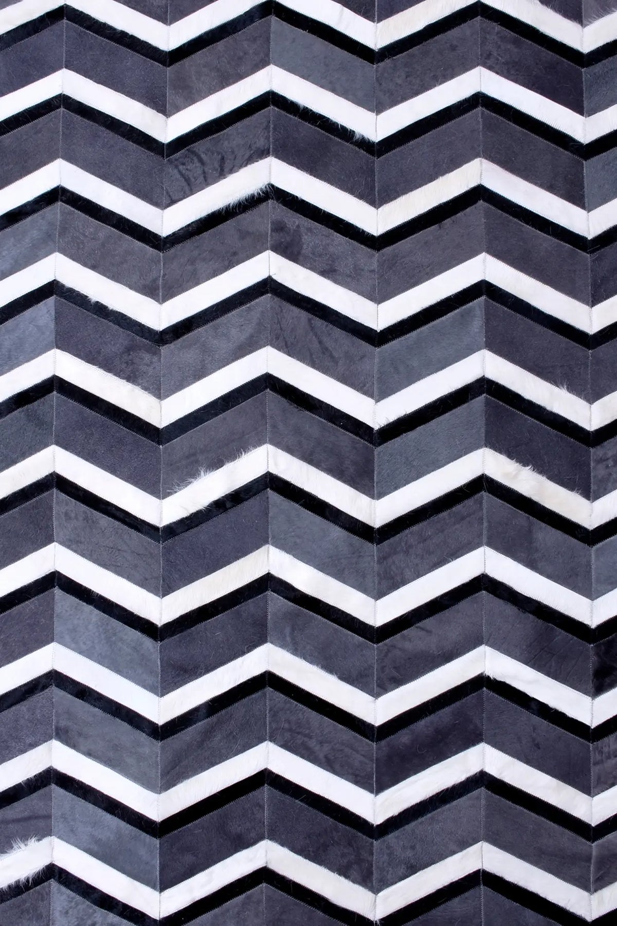 MULTI HERRINGBONE – Chevron Patchwork Cowhide Rug, photo 3 of 7