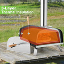 Portable Multi-Fuel Pizza Oven with Pizza Stone and Pizza Peel by DirectDeals