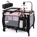 Baby Playpen with Changing Table and Bassinet - Pink by LJGDeals