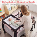 Baby Playpen with Changing Table and Bassinet - Pink by DirectDeals