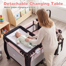 Baby Playpen with Changing Table and Bassinet - Pink by LJGDeals