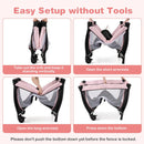 Baby Playpen with Changing Table and Bassinet - Pink by LJGDeals