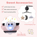 Baby Playpen with Changing Table and Bassinet - Pink