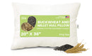 Organic Multi-Grain Sleep Pillow Ideal for Back and Side Sleepers for Therapeutic Head and Neck Support - Buckwheat and Millet Hull Fill by Bean Products
