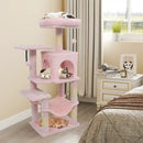 Multi-Level Cat Tower with 2-Door Condo and Padded Top Perch by LJGDeals