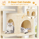 Multi-Level Cat Tower with 2-Door Condo and Padded Top Perch by LJGDeals