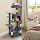 Multi-Level Cat Tower with 2-Door Condo and Padded Top Perch by DirectDeals