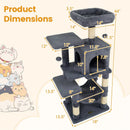 Multi-Level Cat Tower with 2-Door Condo and Padded Top Perch by LJGDeals
