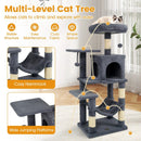 Multi-Level Cat Tower with 2-Door Condo and Padded Top Perch by DirectDeals