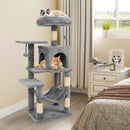 Multi-Level Cat Tower with 2-Door Condo and Padded Top Perch by LJGDeals