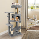 Multi-Level Cat Tower with 2-Door Condo and Padded Top Perch by DirectDeals