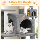 Multi-Level Cat Tower with 2-Door Condo and Padded Top Perch by LJGDeals
