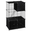 Multi-Level Cat Tower with 2-Door Condo and Hammock-Black by LJGDeals