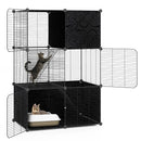 Multi-Level Cat Tower with 2-Door Condo and Hammock-Black by LJGDeals