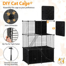 Multi-Level Cat Tower with 2-Door Condo and Hammock-Black by LJGDeals