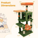 Multi-Level Cat Tower with 2-Door Condo and Padded Top Perch by LJGDeals