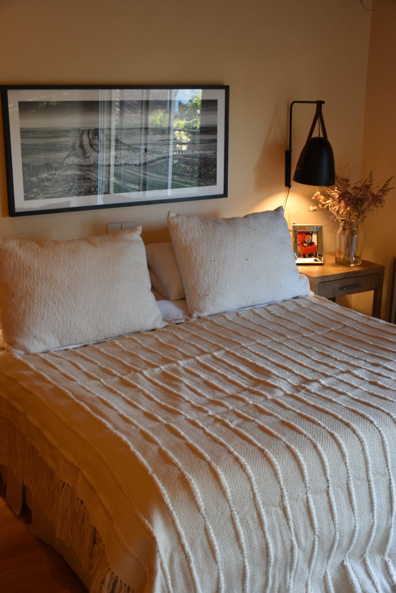 Multi Striped Natural Throw Blanket, photo 6 of 6