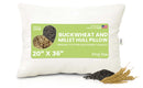 Organic Multi-Grain Sleep Pillow Ideal for Back and Side Sleepers for Therapeutic Head and Neck Support - Buckwheat and Millet Hull Fill by Bean Products