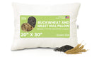 Organic Multi-Grain Sleep Pillow Ideal for Back and Side Sleepers for Therapeutic Head and Neck Support - Buckwheat and Millet Hull Fill by Bean Products