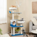 Multi-level Cat Tower with Sisal Covered Scratching Posts-Blue by LJGDeals