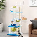Multi-level Cat Tower with Sisal Covered Scratching Posts-Blue by LJGDeals