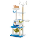Multi-level Cat Tower with Sisal Covered Scratching Posts-Blue by LJGDeals
